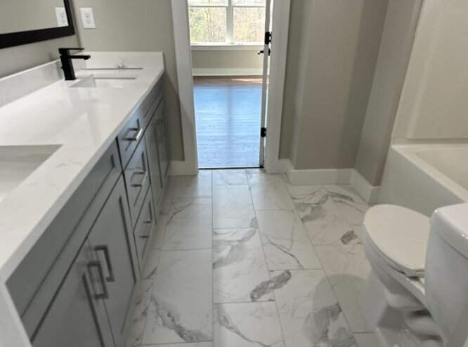Another View of Toilet flooring