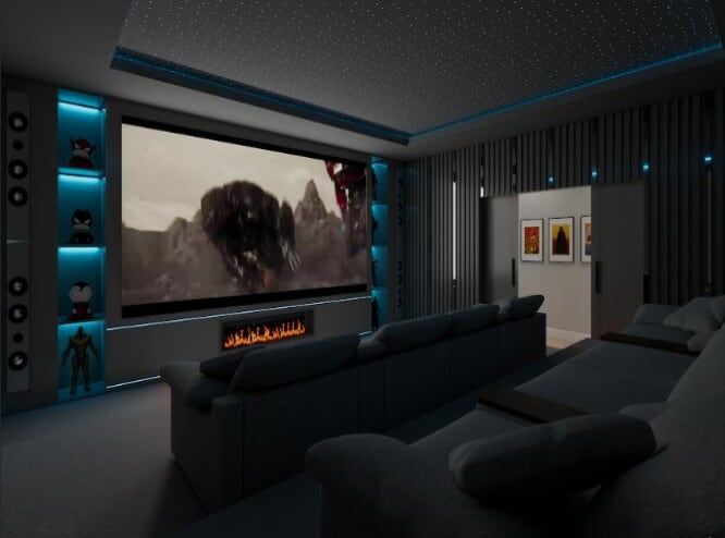 customize movie room - samkins construction