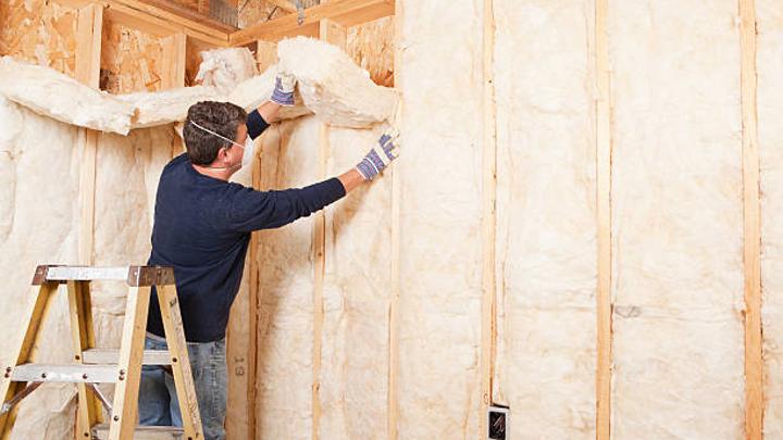 Fiberglass basement insulation