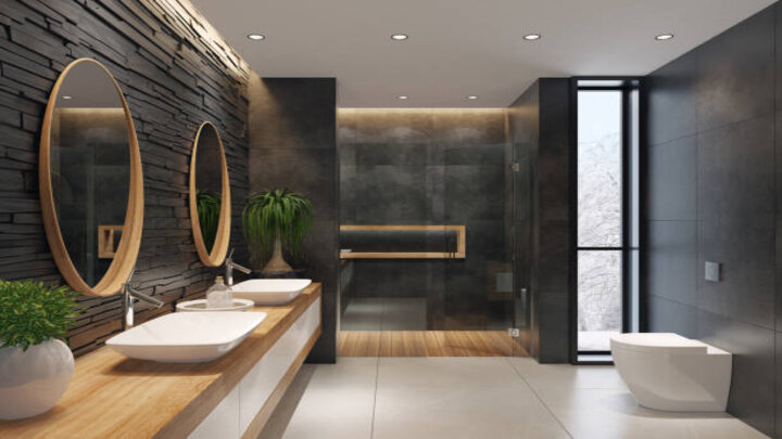 Modern style bathroom