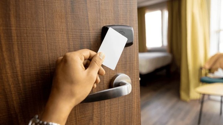 Accessible Hotel Room door