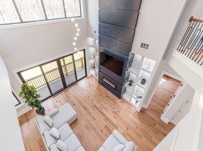 Aerial View Of Living Room