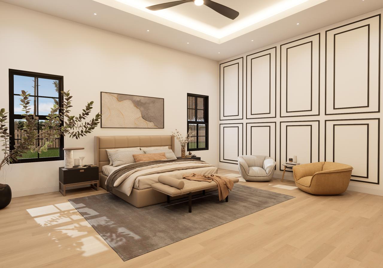 Primary Bed wall elevation